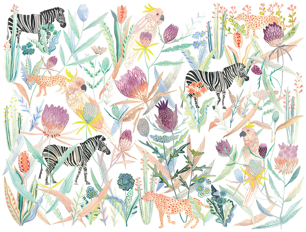 "Zebras, Cheetahs, and Thistle"