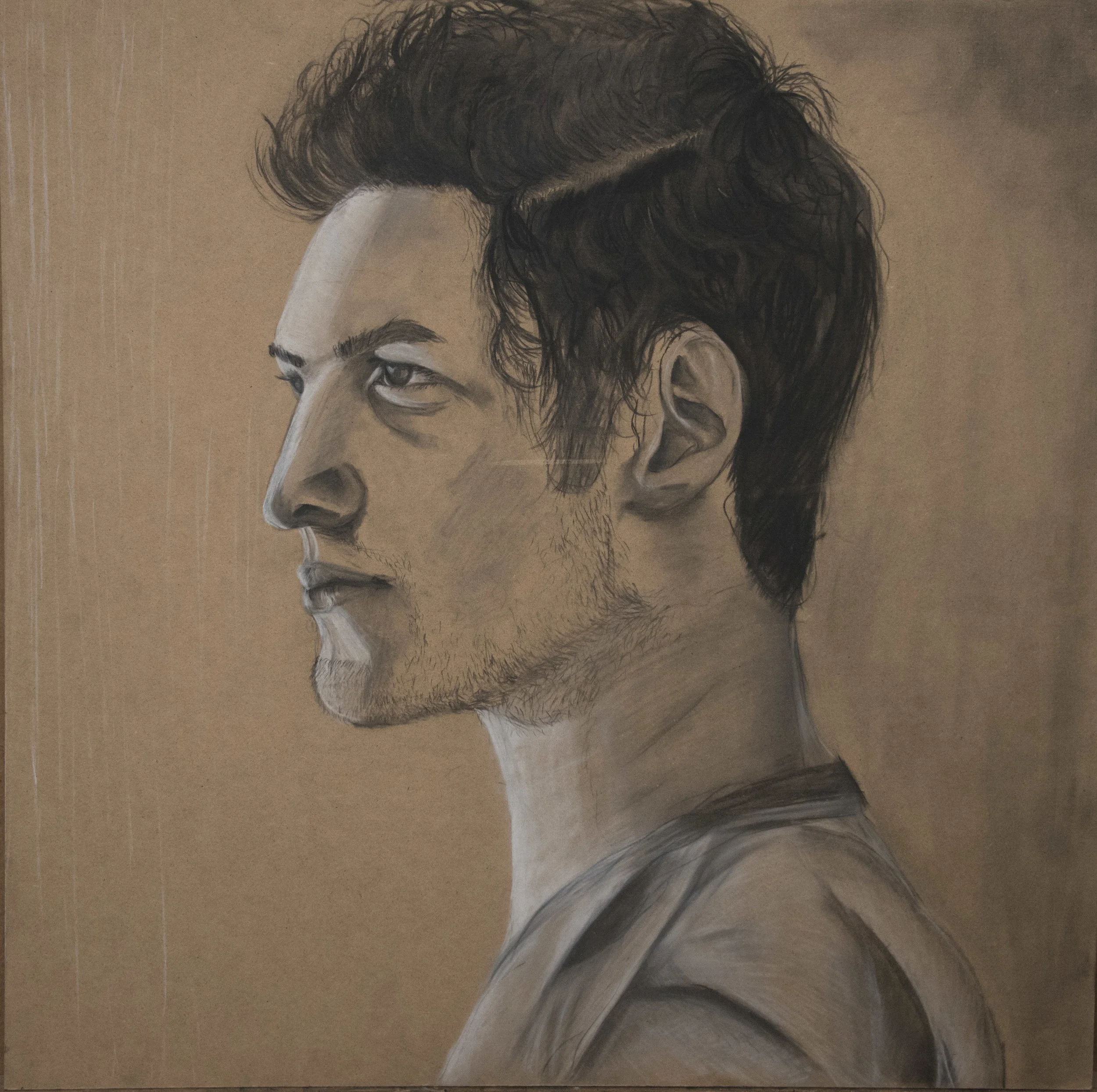 24"x24" | charcoal on MDF | 1/5