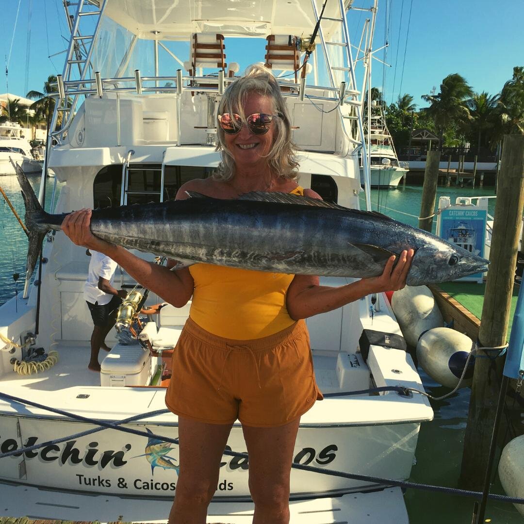 Dinner has a bright outlook for this lovely guest. Catchin' Caicos is the charter for the whole family. Call us and catch with us today. #catchincaicos 649.244.2927