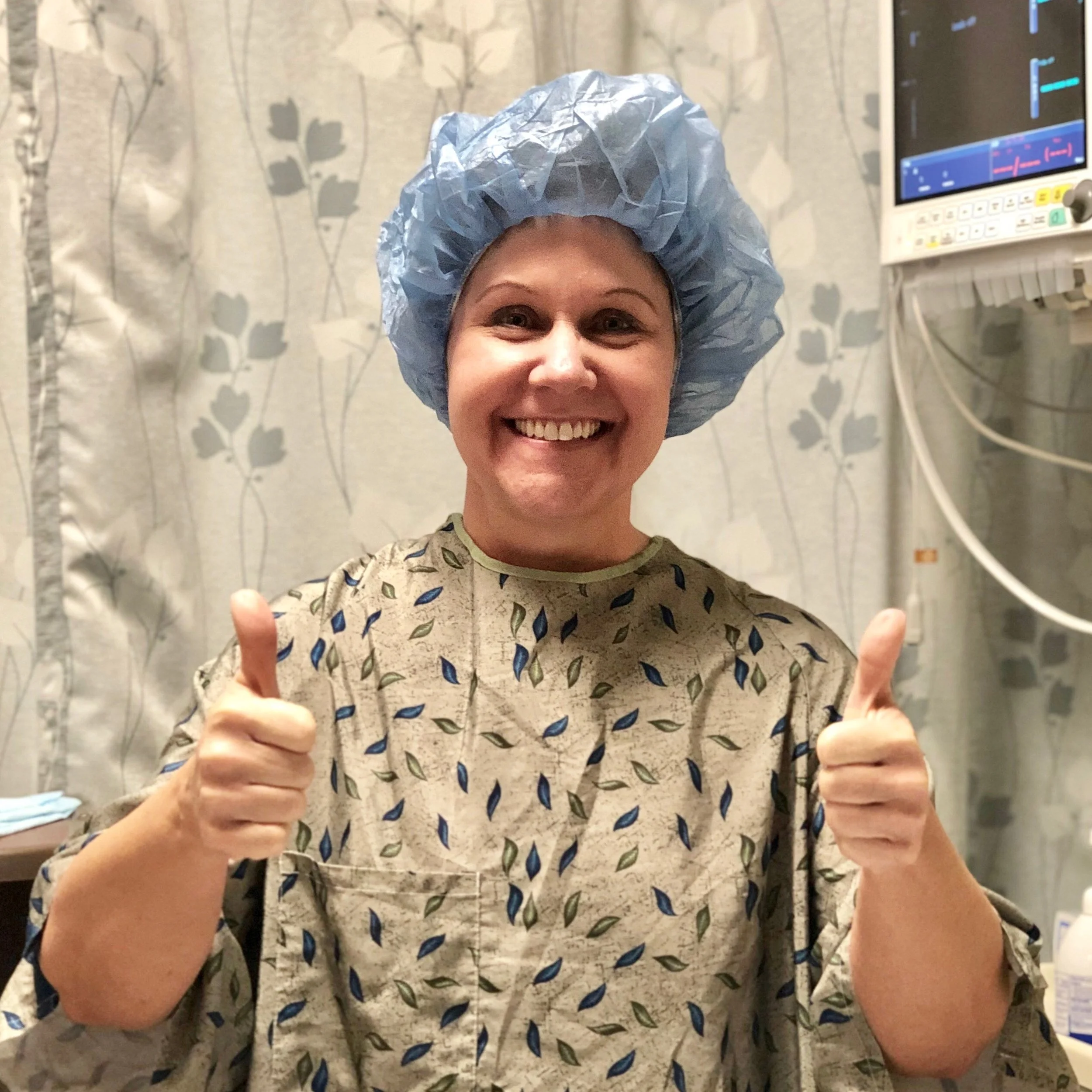 Ready for surgery at North Bay Regional Surgery Center in Novato, California. Surgeon: Noah Weiss, MD (Who is was a frequent guest and consultant on the show Myth Busters.)