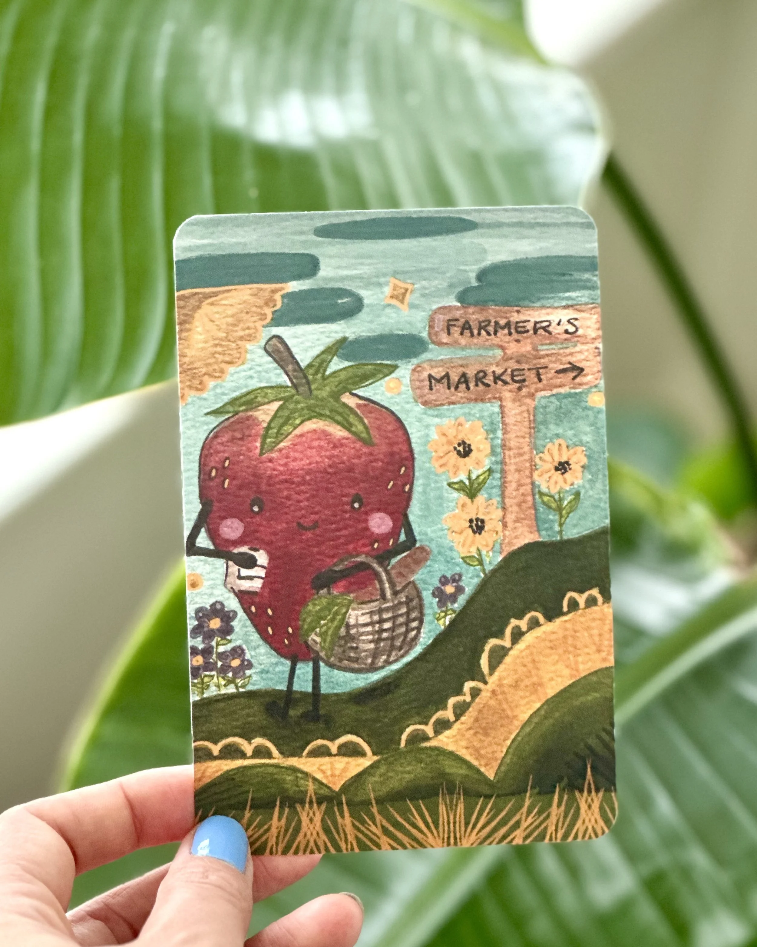 off to the market print