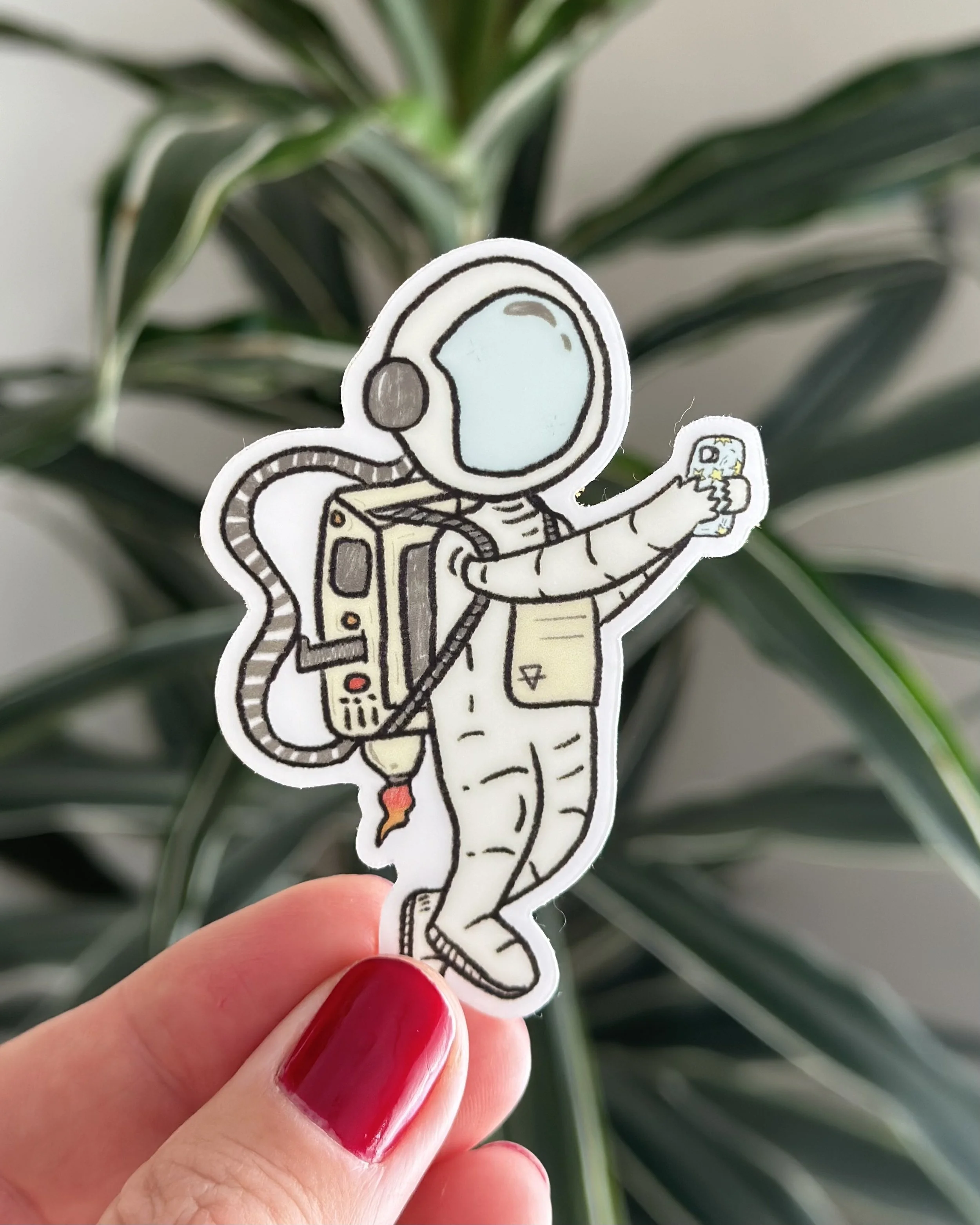 space selfie sticker