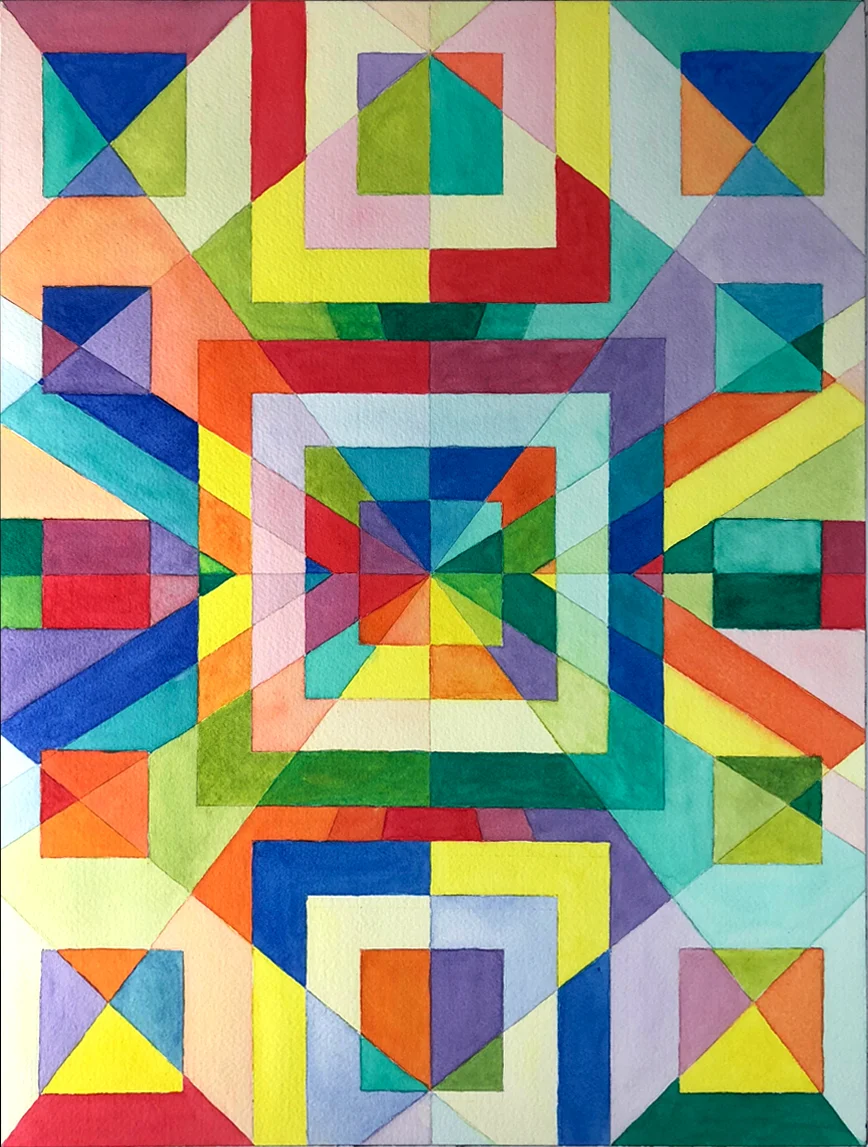 Arranged Colors by Gary Perrone. 2019 Watercolor.