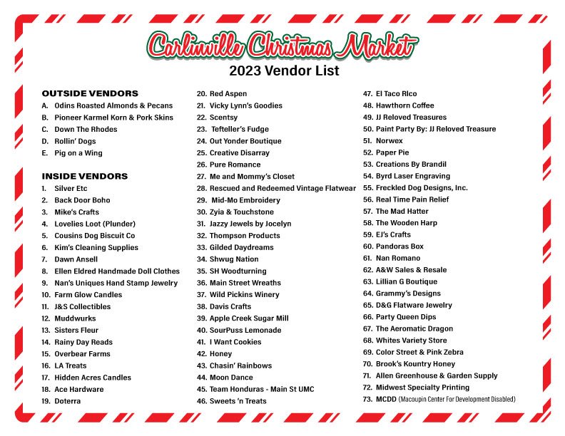 Christmas Market Vendors — Christmas in Carlinville