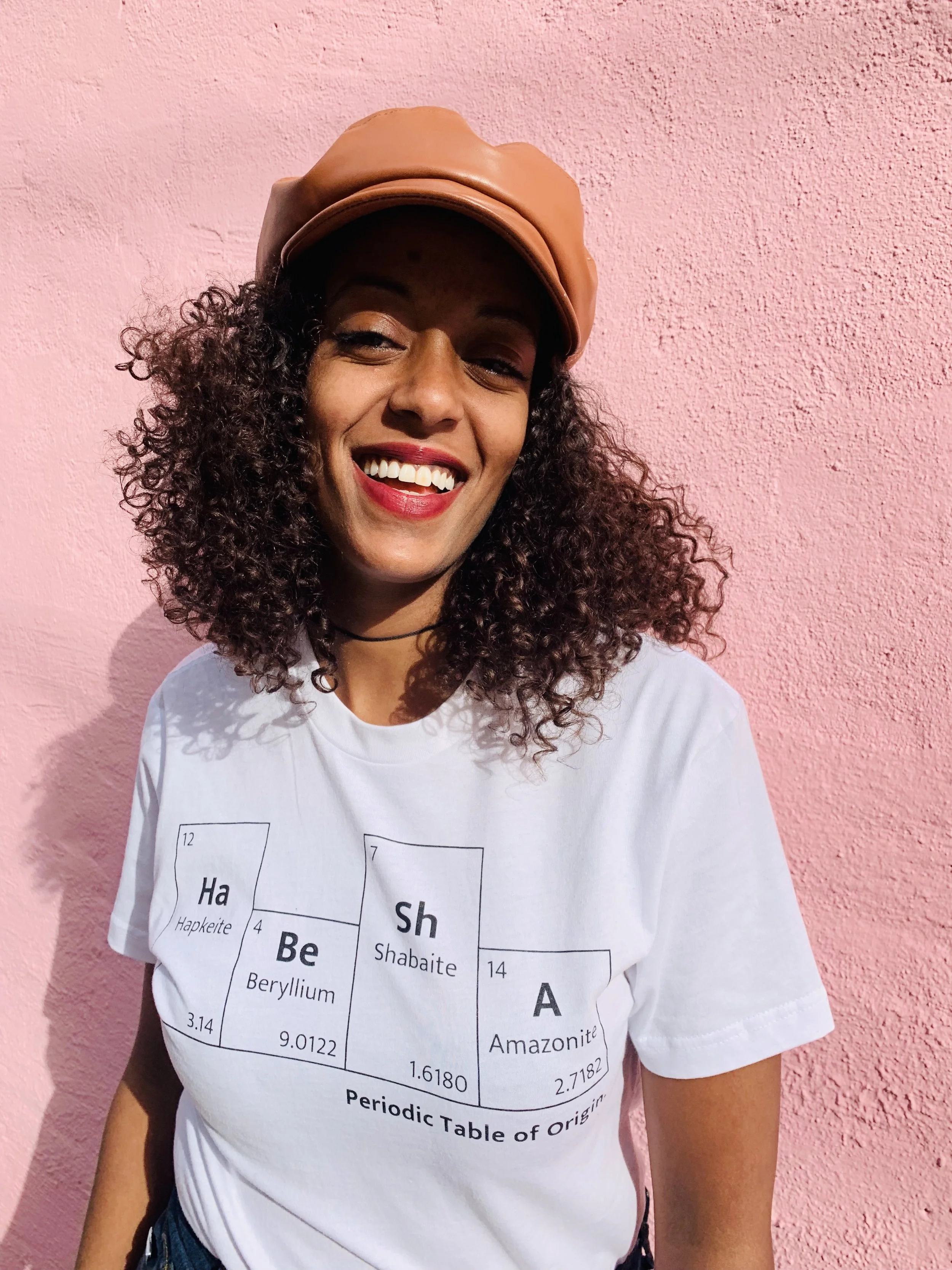 White Tee-Periodic Table of Origin (Ha-Be-Sha)