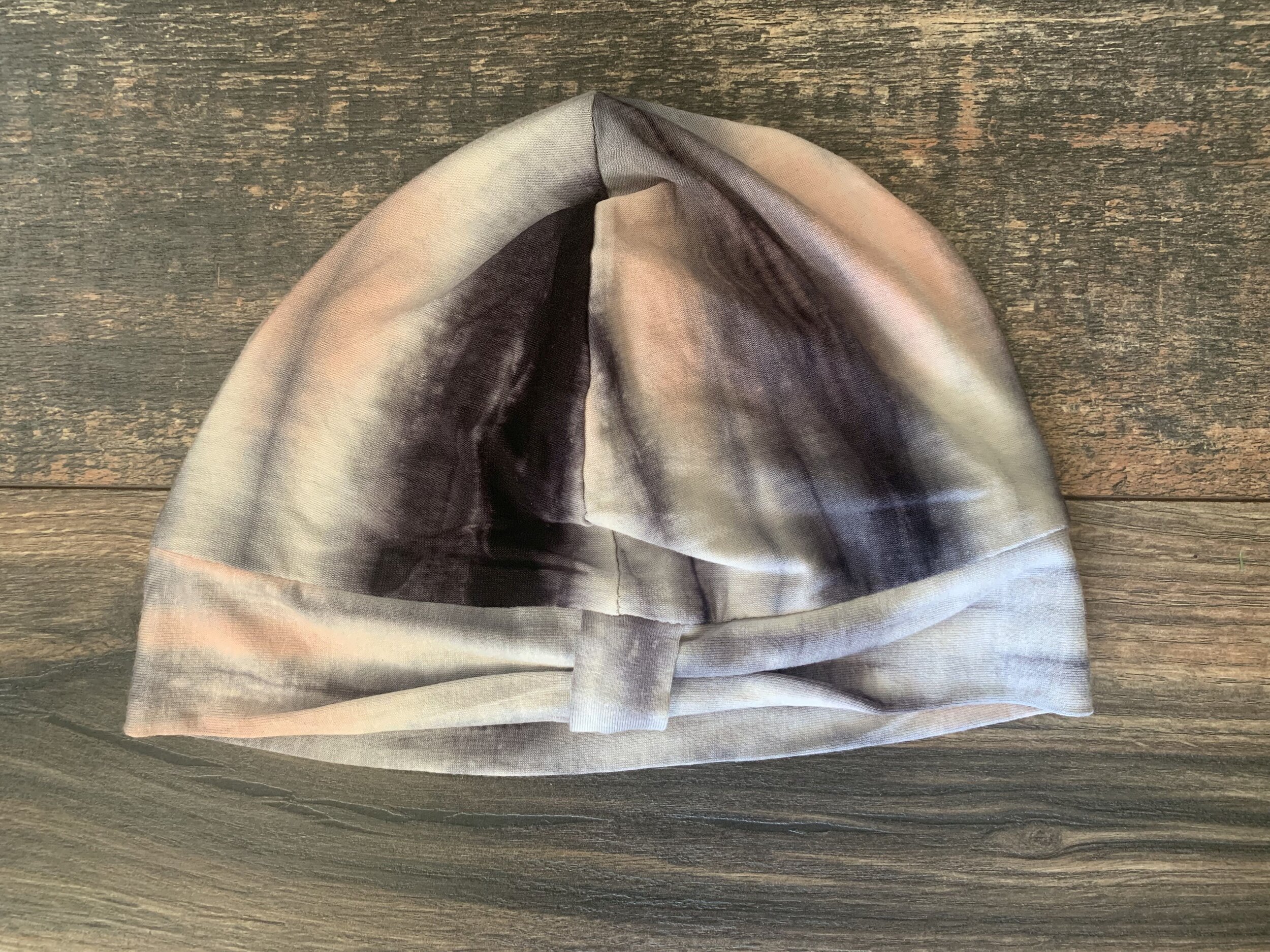 Pink black grey tie-dye