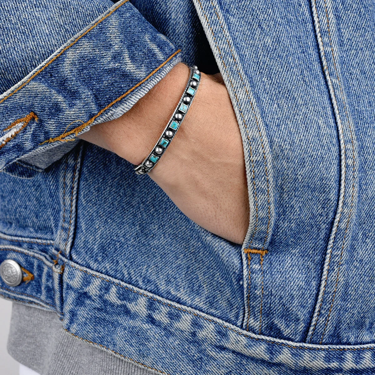 Mens Peyote Bird Cuff