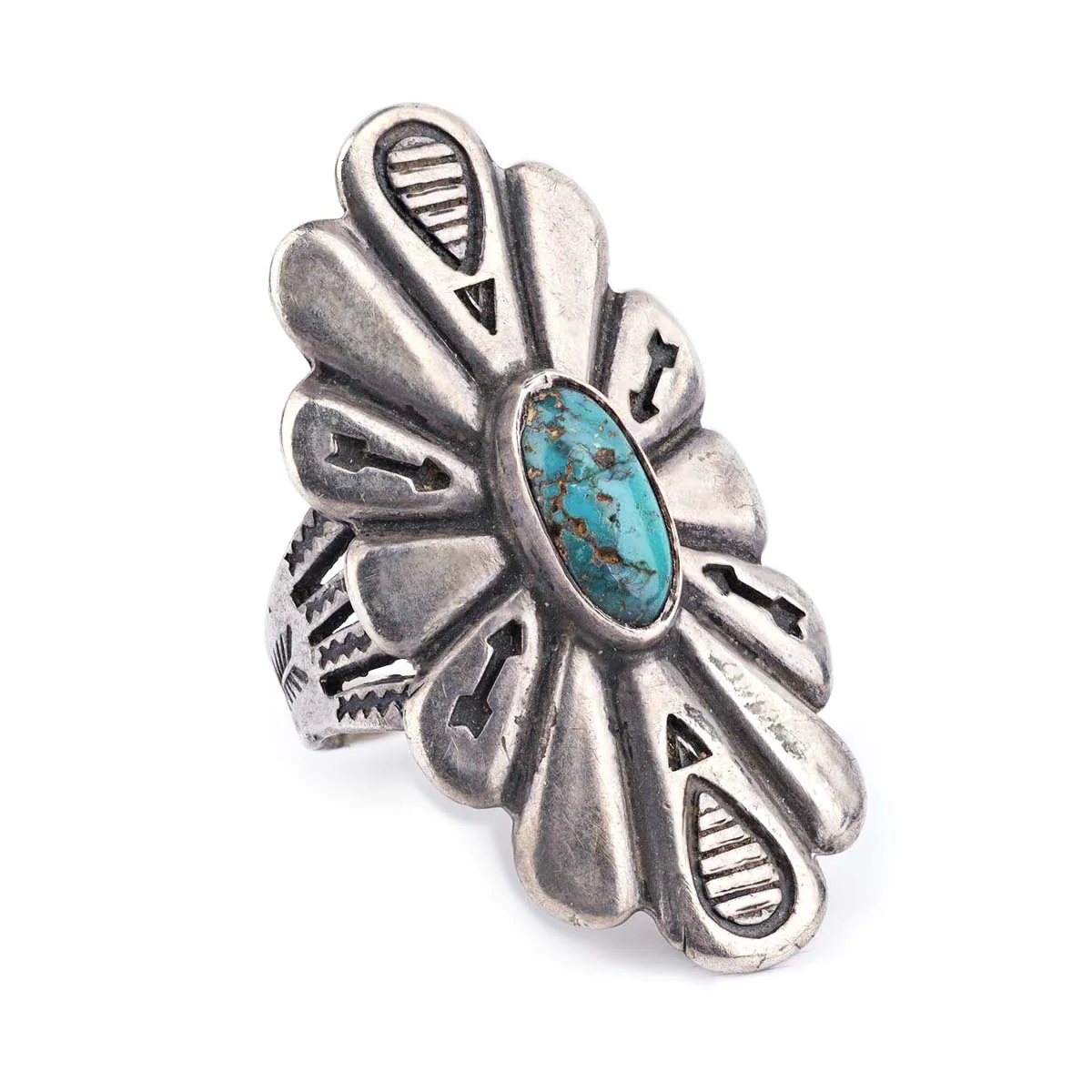 Peyote Bird Turquoise Ring