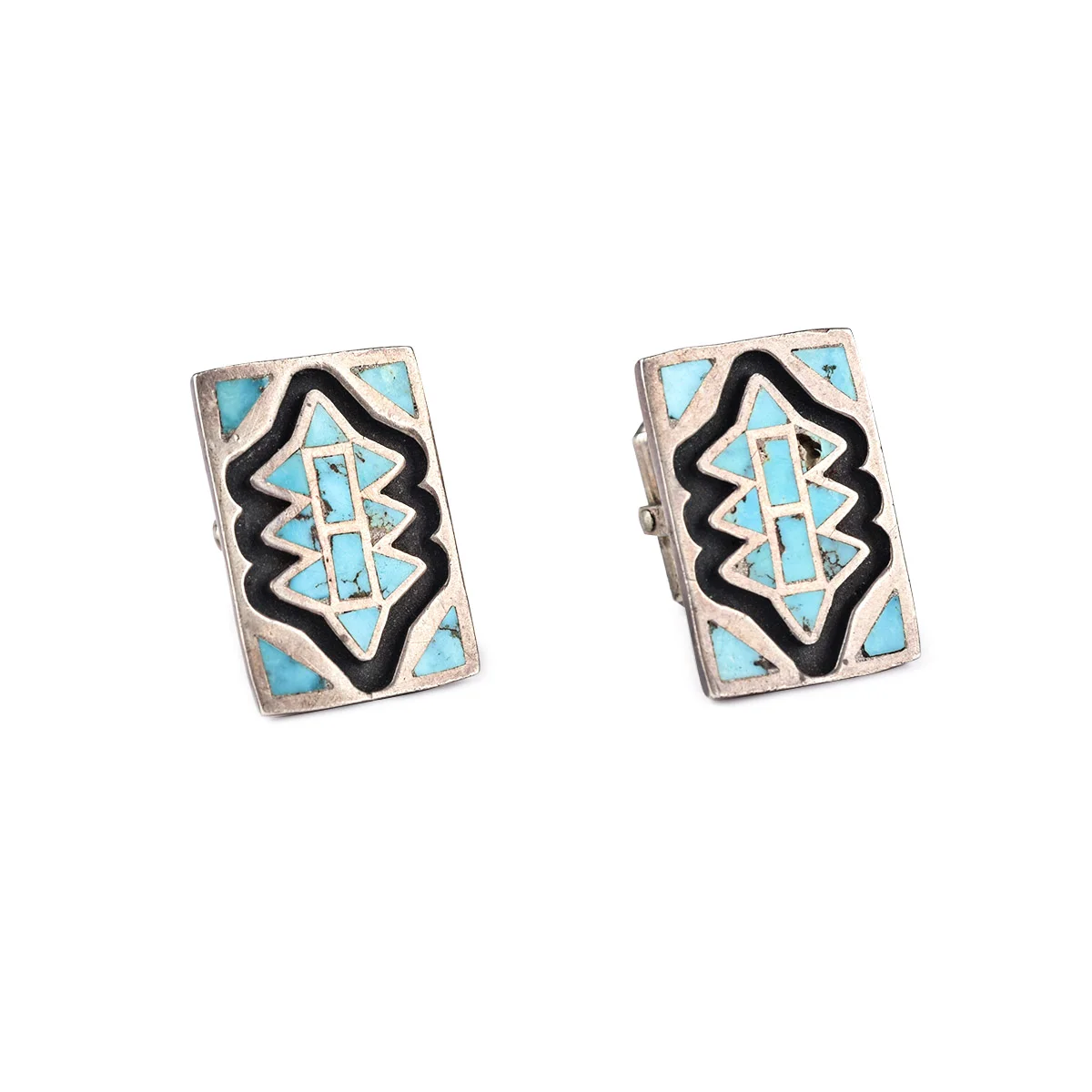 peyote bird - Vintage Turquoise Cuff Links