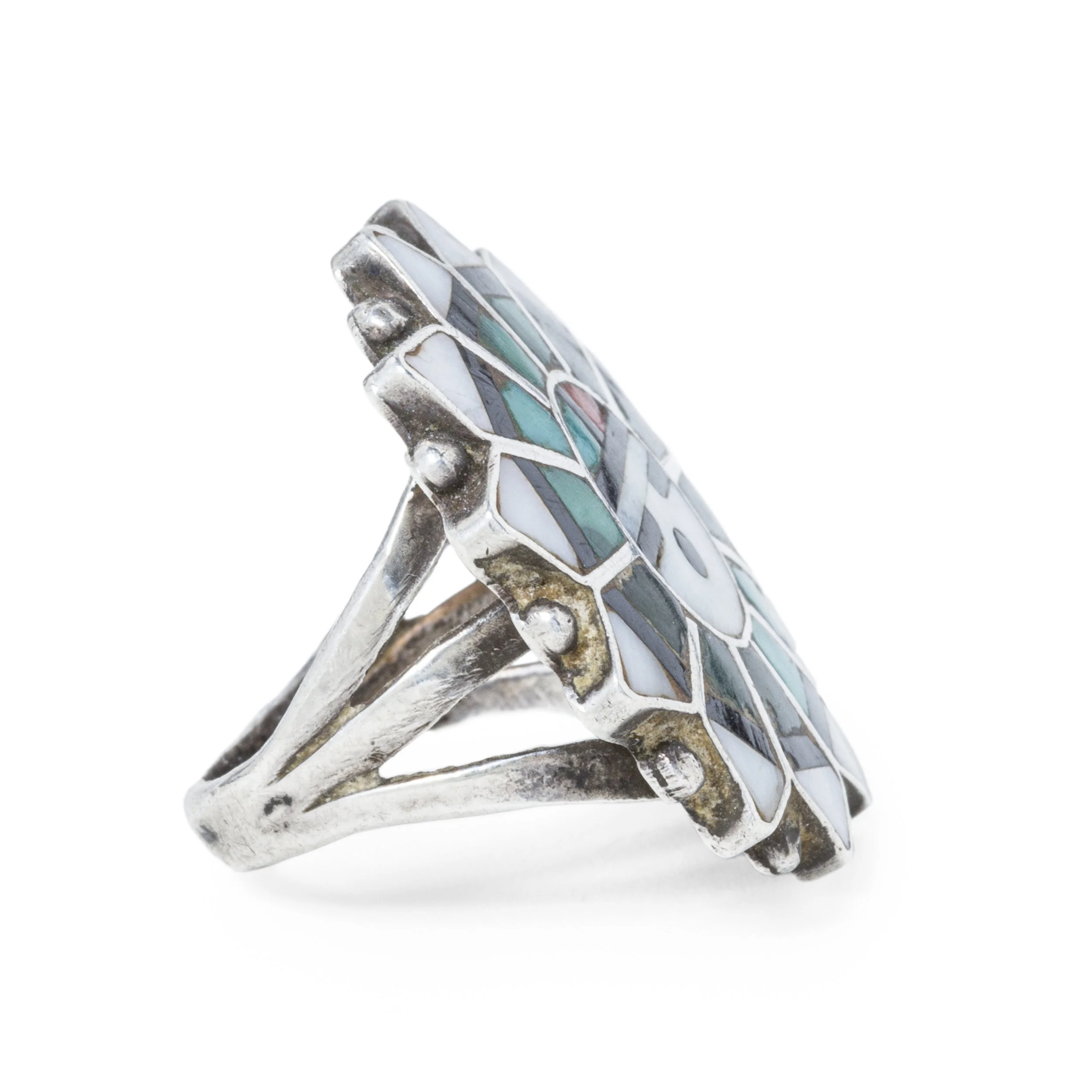 peyote bird - Vintage Zuni Sunface Ring