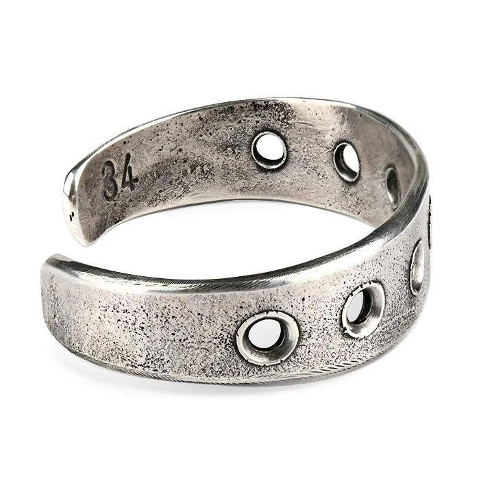 peyote bird - silver cuff mens