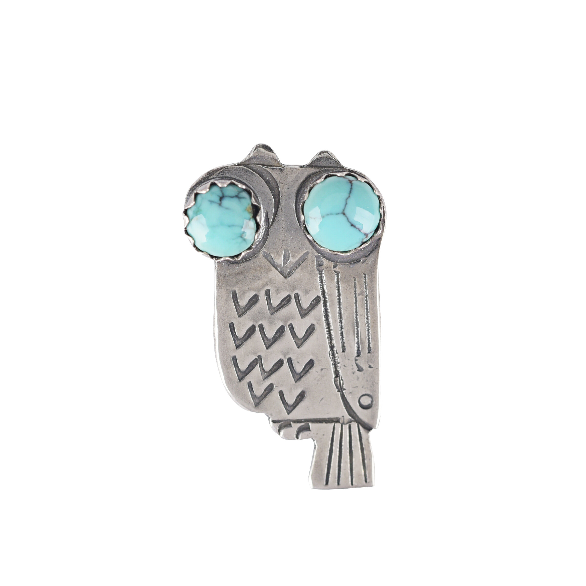 Sterling silver brooch owl solid 925