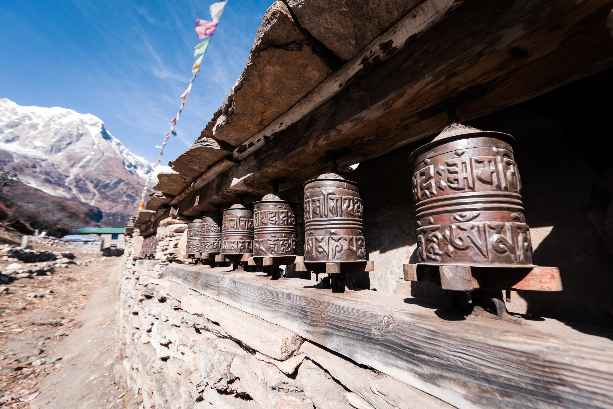 Buddhist Prayer Wheels in Nepal