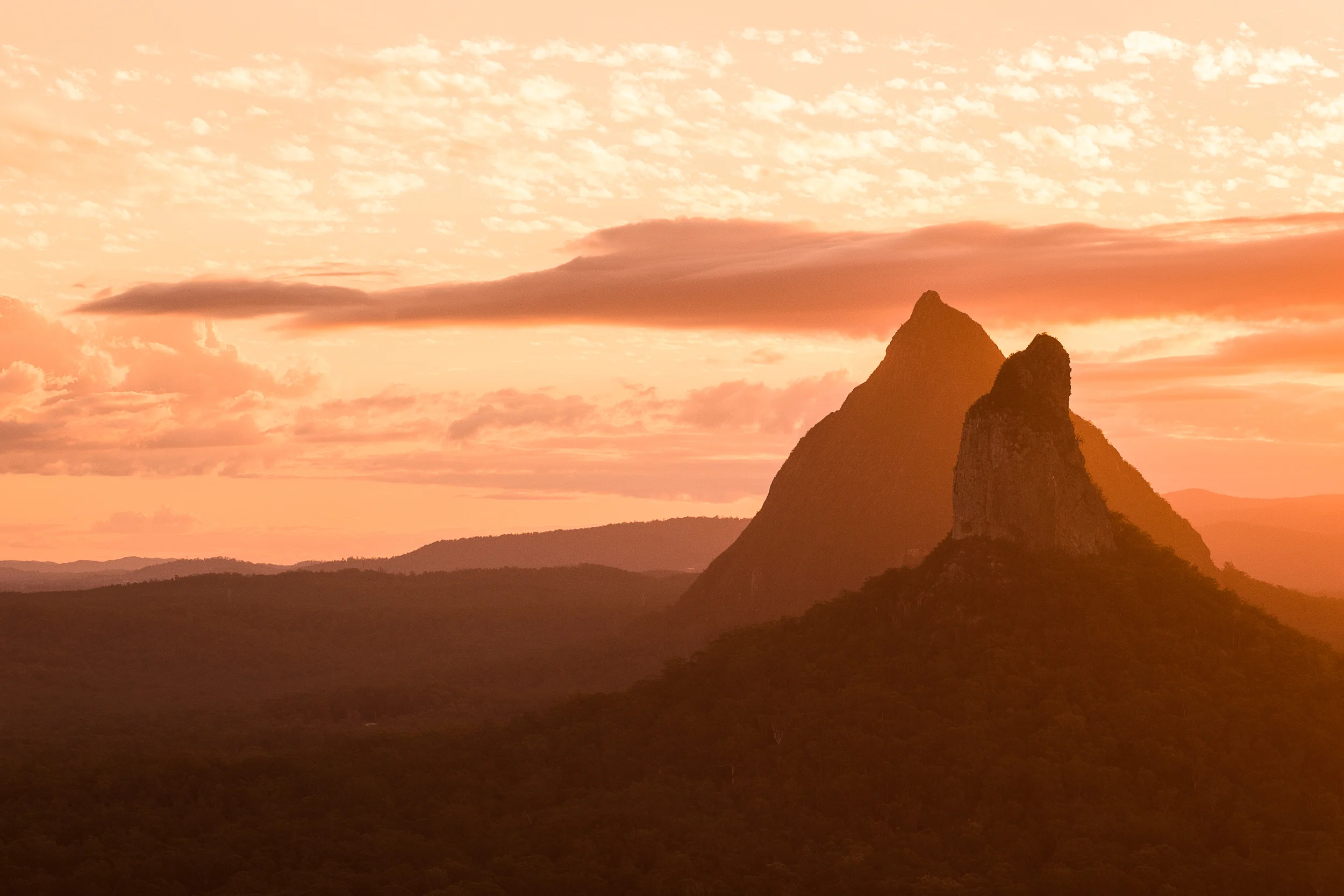 Glass House Mountains Sunset