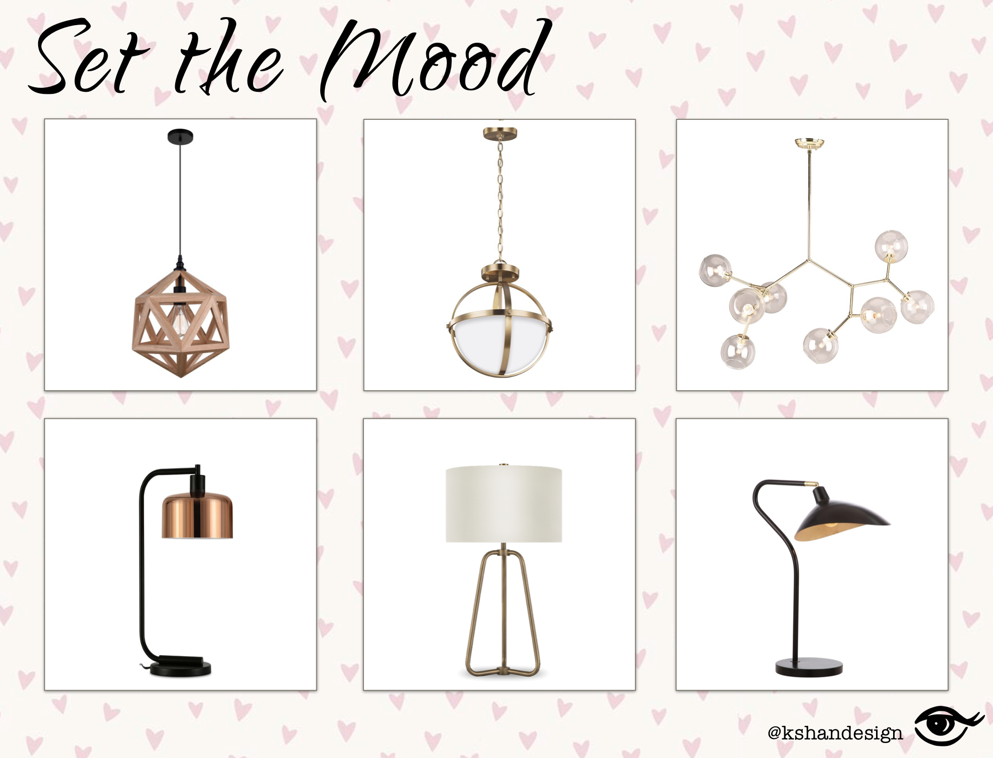 The heart background is actual wallpaper from Wayfair - click here to view.