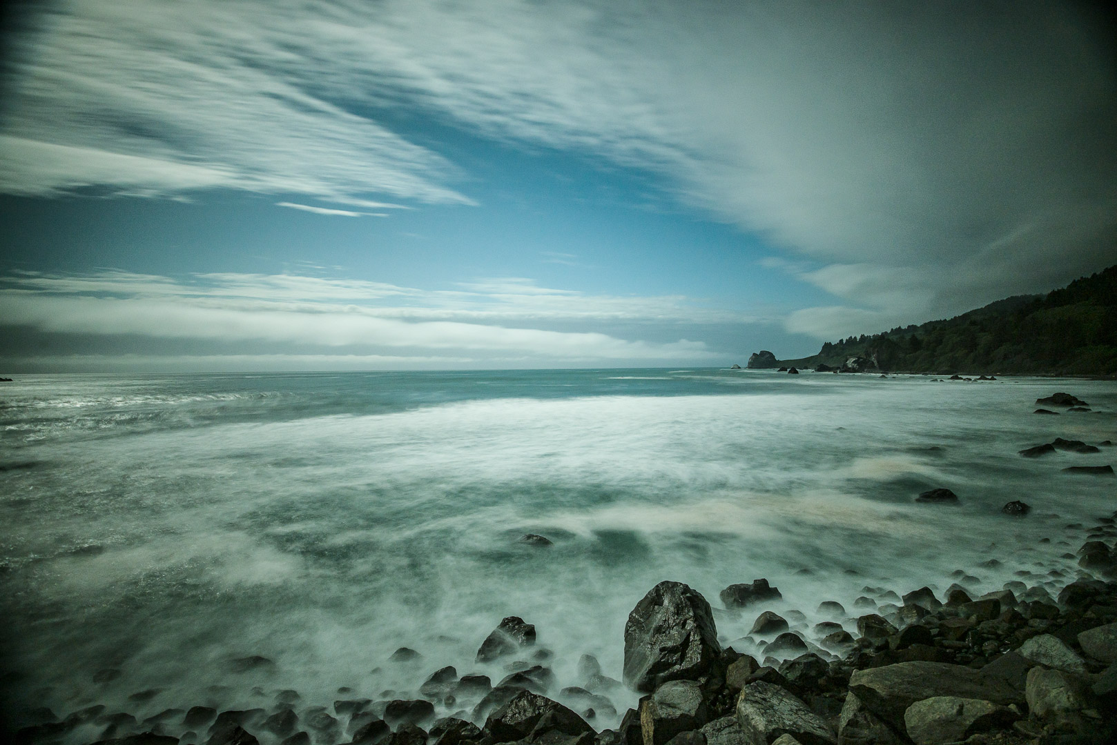 Long Exposure on rocky beach 2