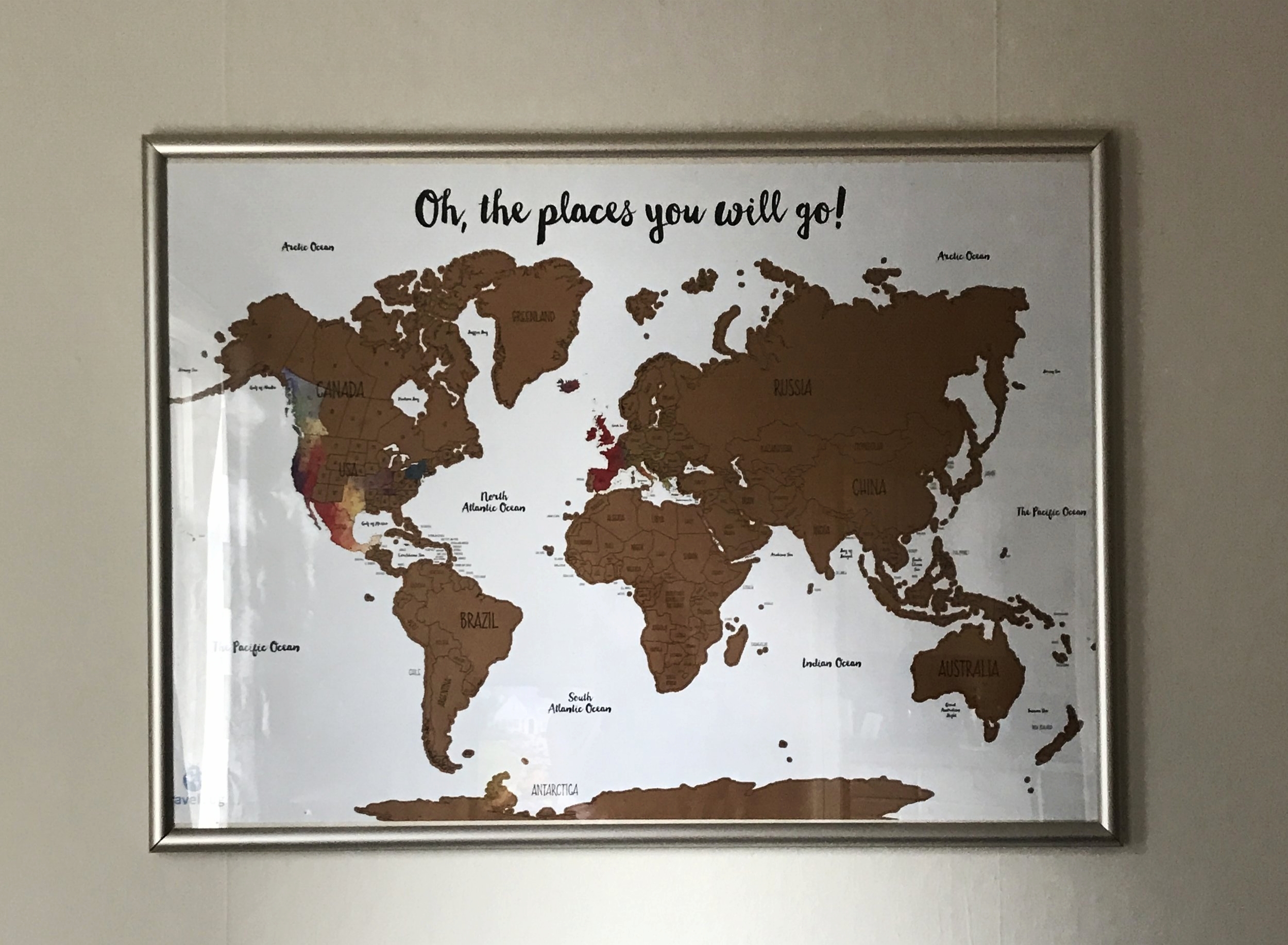 Map hanging in my studio