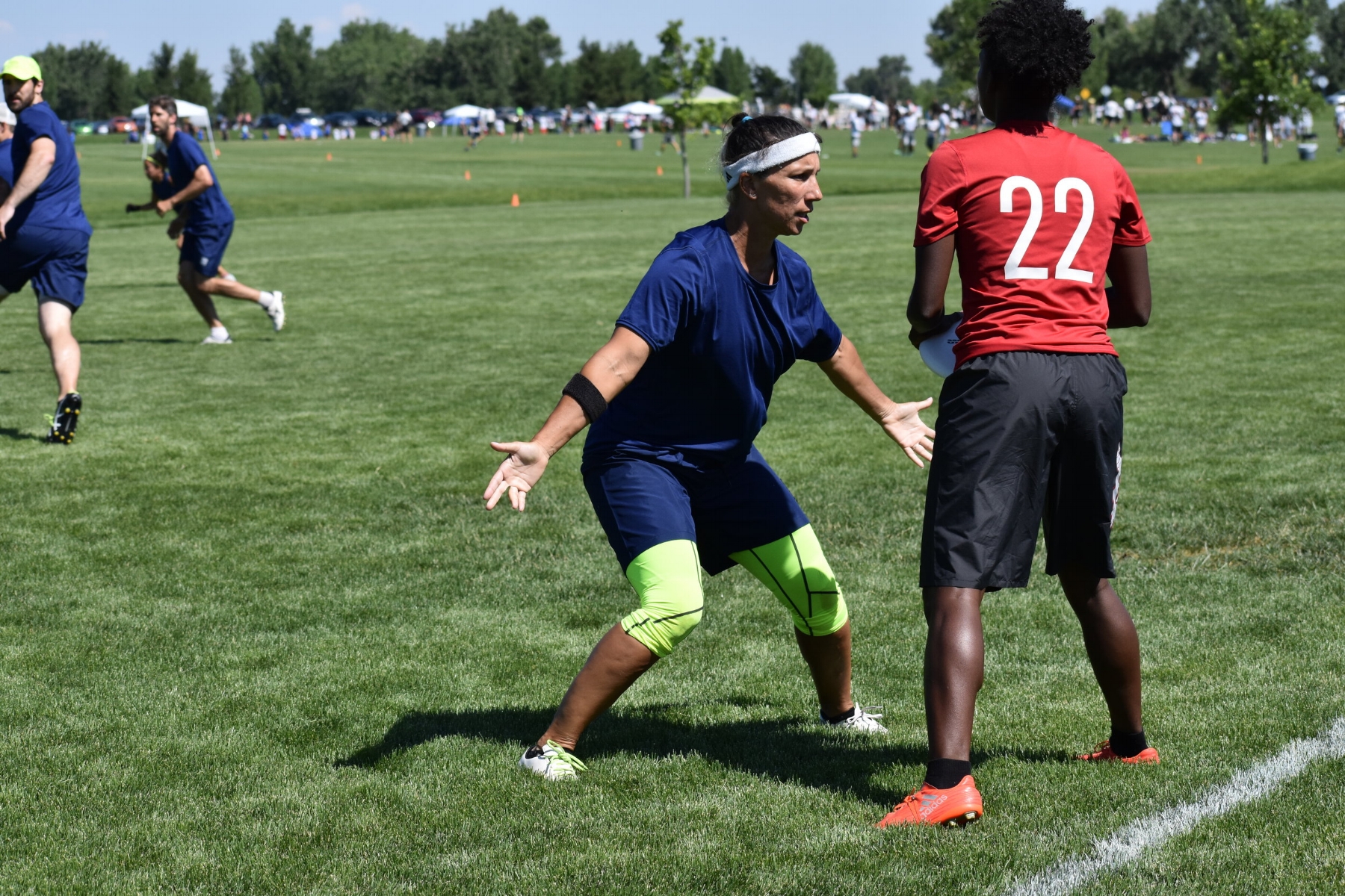Allysha Dixon of Philadelphia AMP looks to dump against Seattle BFG . 
