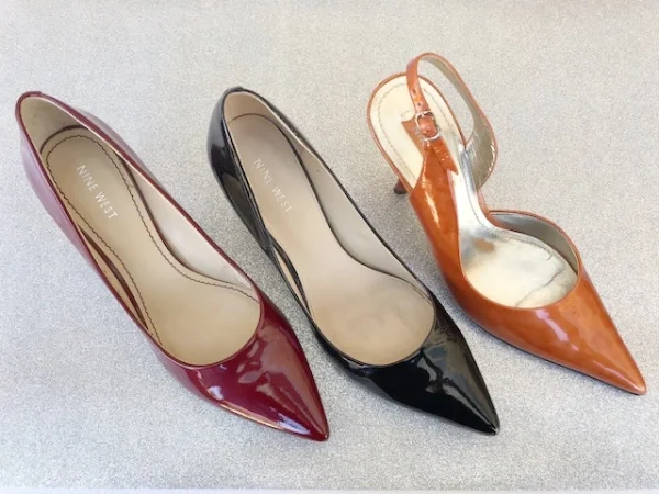 Patent pumps and a slingback