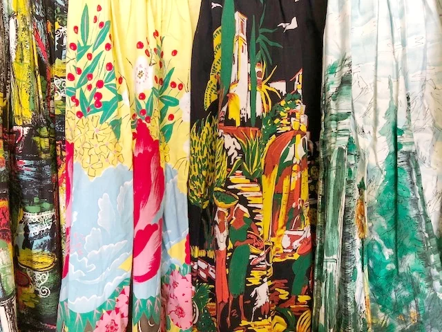 The Border Print Skirt. A classic 1950's look with detailed images that started at the hem.
