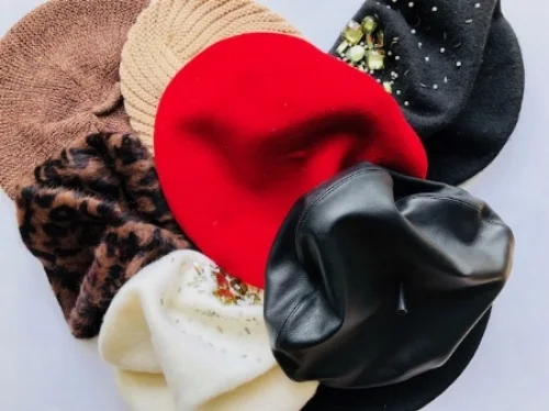 The colours, textures and shapes of berets are endless. 