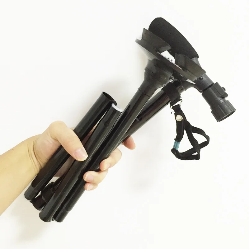 LED Light soft Handle foldable crutch