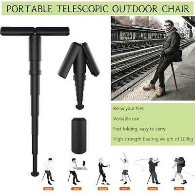 旅行隨身便攜伸縮座椅（戶外，釣魚，旅遊）