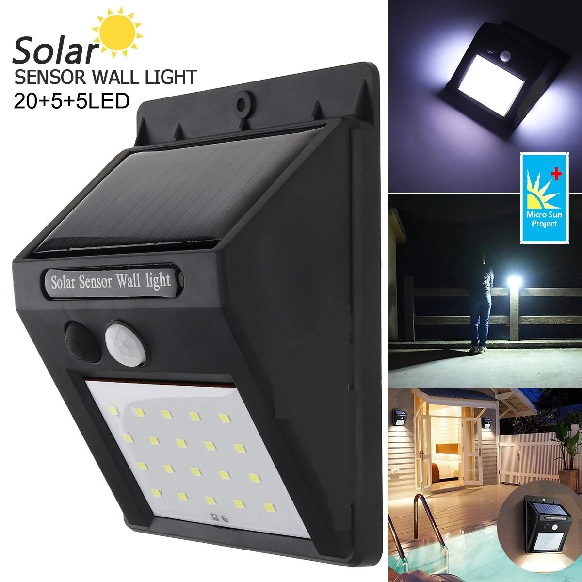 Micro Sun - solar motion sensor light
