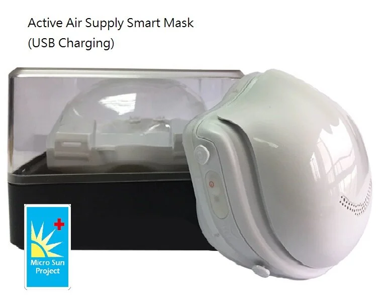 主動送風智能口罩（USB充電）（White）