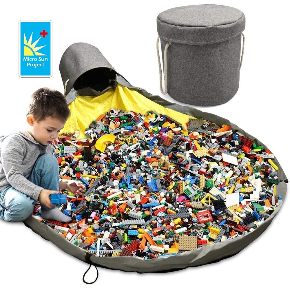 積木玩具收納布桶（Navy）