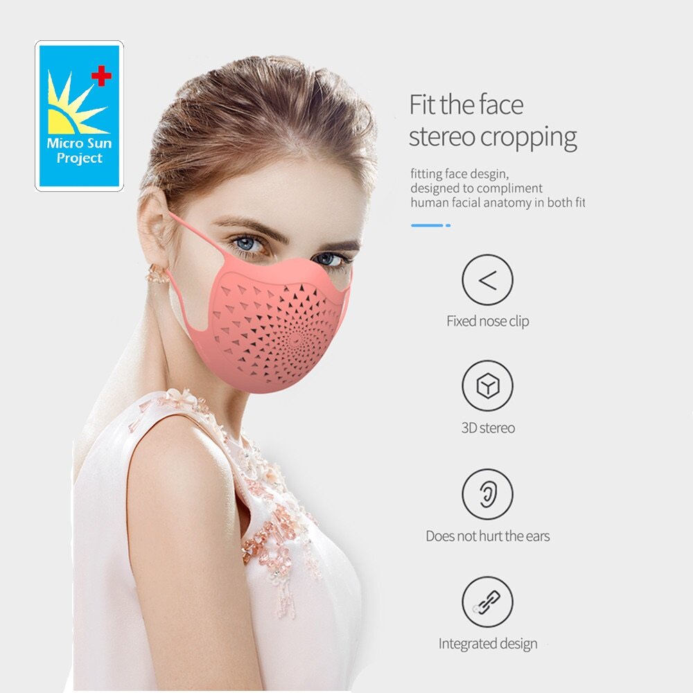 矽膠可更換濾鏡保護罩（N95 / PM2.5三層保護）白色/灰色