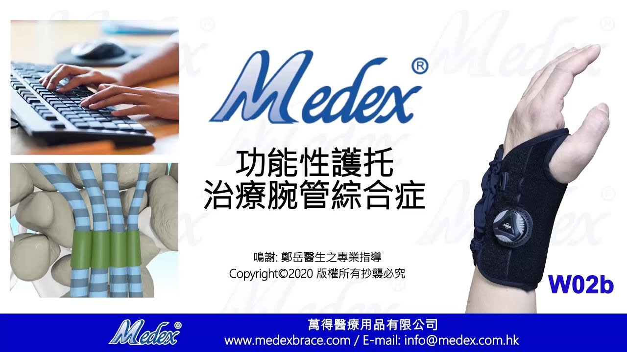  Medex -手腕工學護托(W02B)-左/ 尺寸：大
