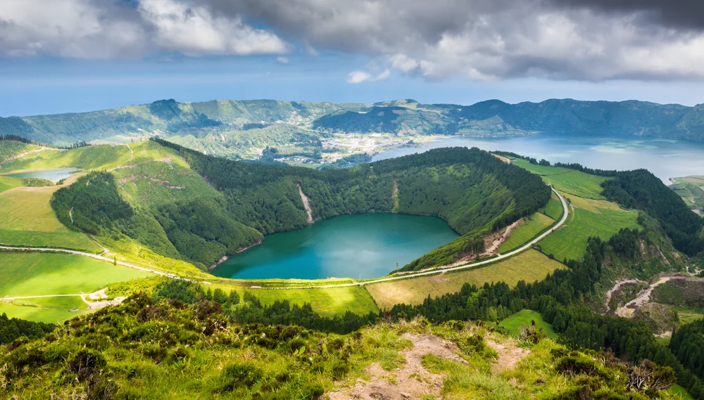 aerial view of green and blue lagoon Sete Cidades Sao Miguel Azores .jpg