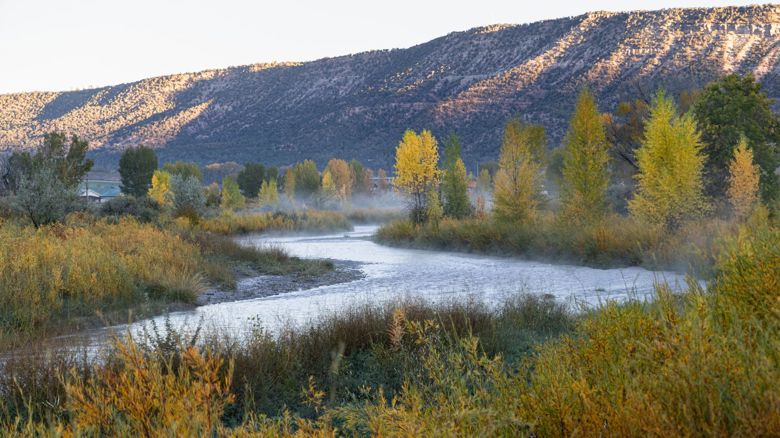  Morning Fog on the River. - Ridgway Colorado 