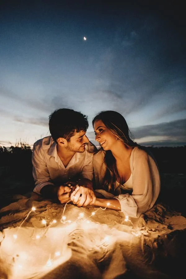 Romantic couple at the beach