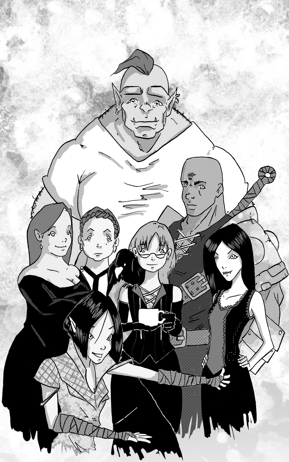Therapy Quest Interior Group Character Illustration