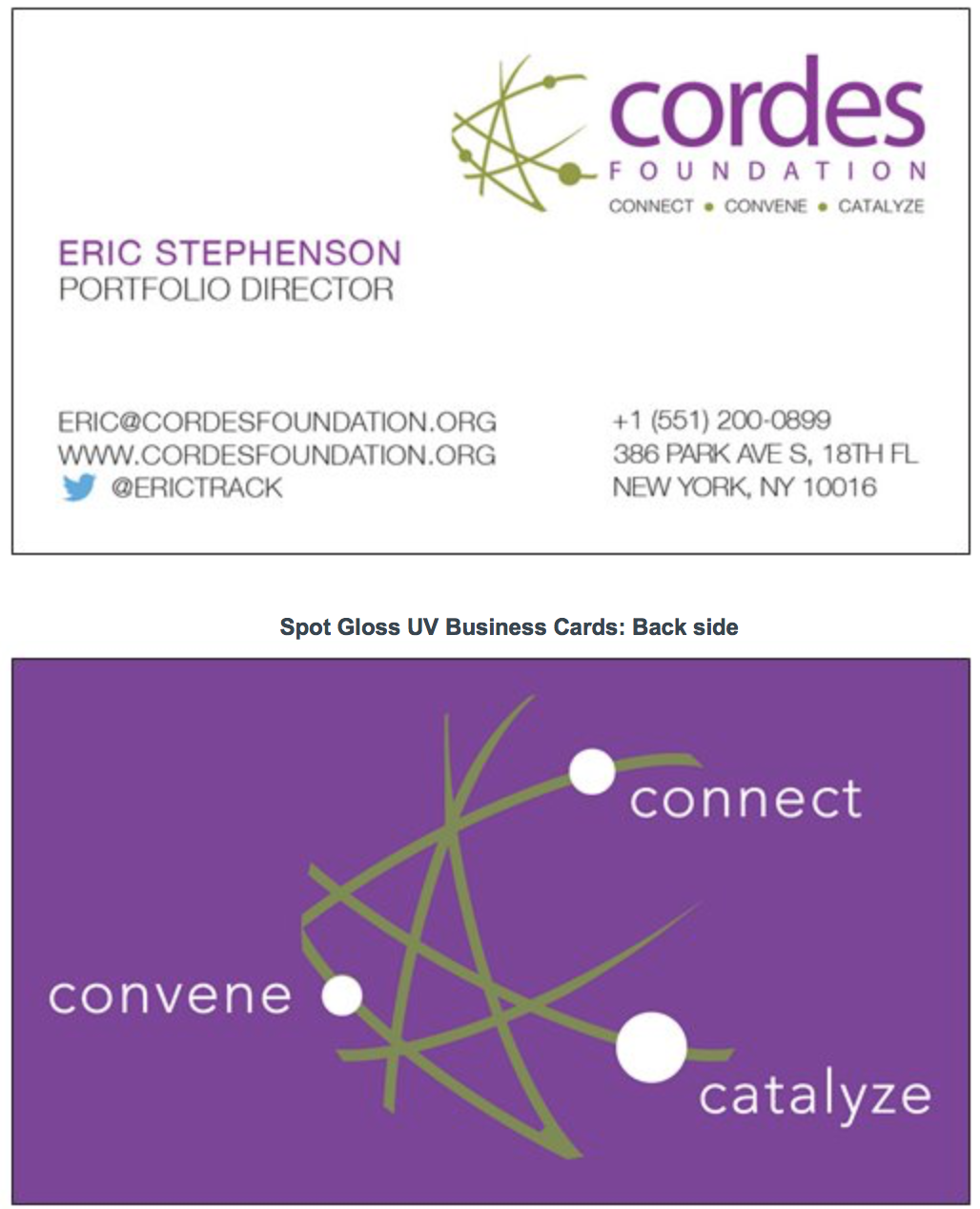 Business Cards Before