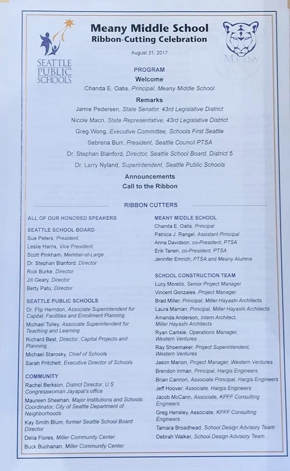 Meany Ribbon-Cutting Ceremony