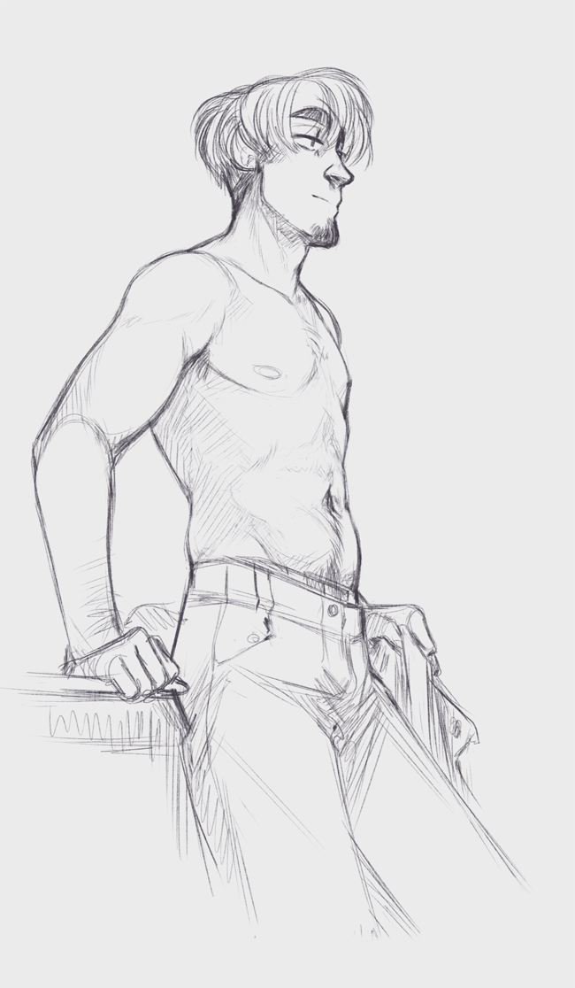  Someone…asked to see Raf with his shirt off. He is very much not the sort to show skin, though… 