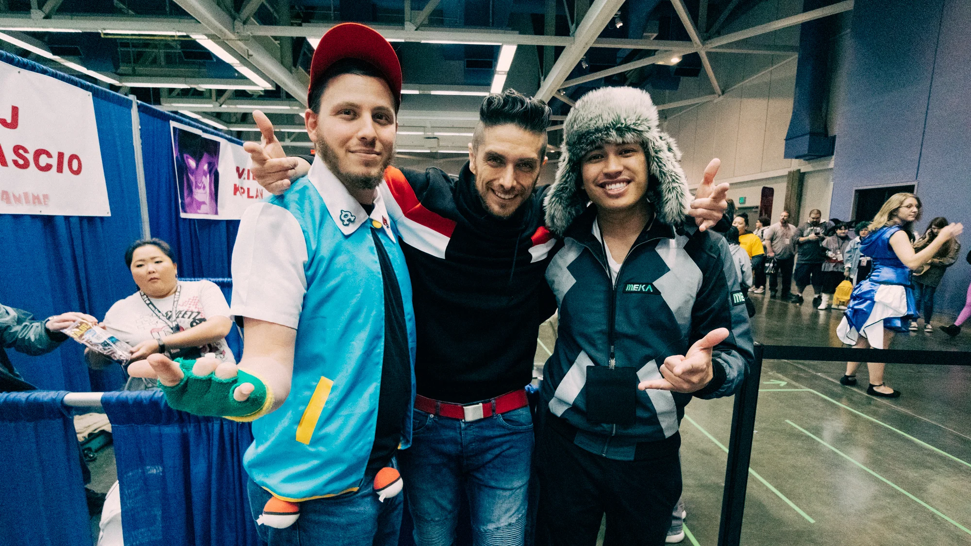 The homie Phil (left), Josh Keaton (middle), me ;D