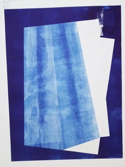 EMMA BEER NOTHING::NOTHING -18. 2014. wood block mono print. 80 x 70cm