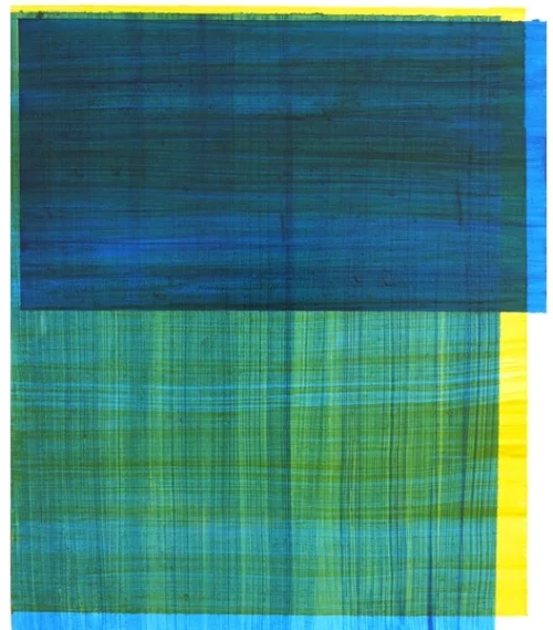 EMMA BEER no hills, just sky, 2014, acrylic on canvas, 50 x 60cm.
