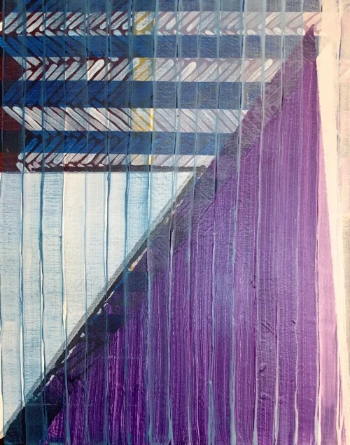 EMMA BEER secret trail , 2013. acrylic on cotton duck. 35cm x 45cm