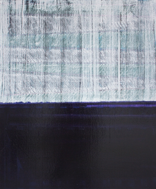 EMMA BEER if you were alone you would have to divide yourself into two so that one part could give form to the other, 2011. acrylic and oil on canvas. 72cm x 60cm.