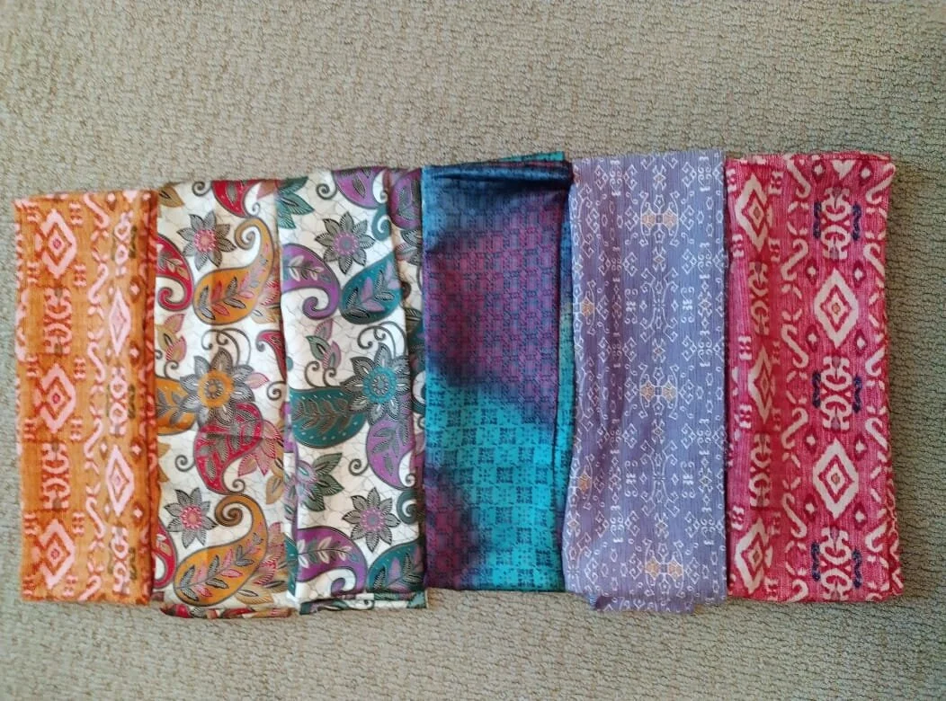 Shimmering Infinity Scarves