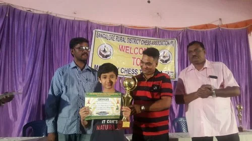 Srihari Padman places 1st in the 23rd Edition Rapid Chess TOurnament - 2016