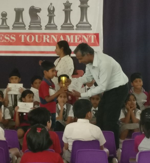 Aman Thomas secures 2nd place in the Interschool Rapid Chess Tournament - 2017