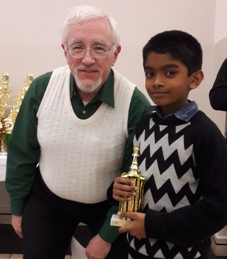 Udhayan Deveraj places 5th in the Scholastic Chess tournament heled in USA