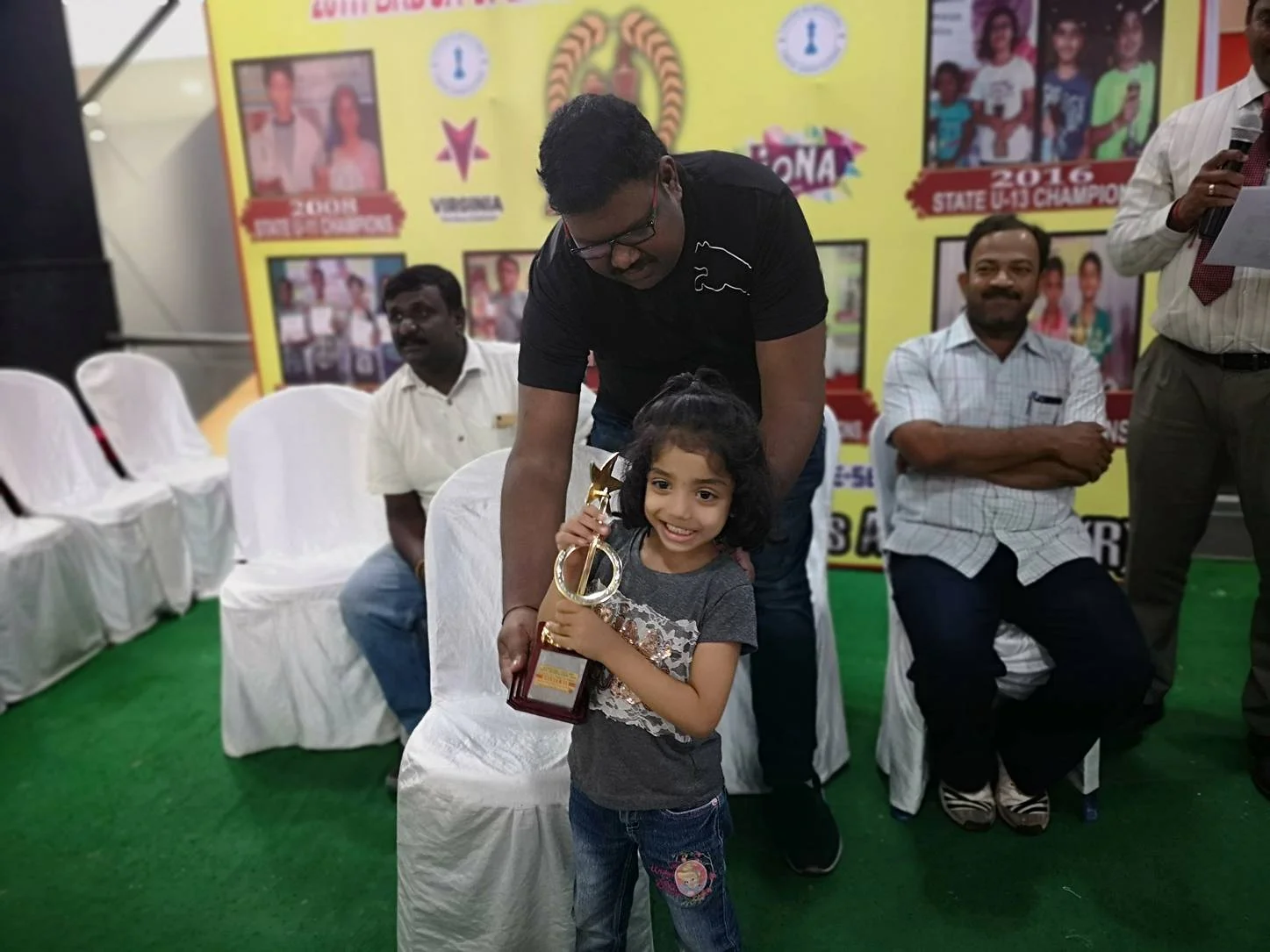 Aashrita secures the Golden Girl kid award at the Karnataka State U9 Girls Chess Championship