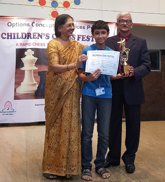Congratulations to Srihari Padmanabhan for securing 1st place in the U16 Category of the East Point Interschool Chess Competition 2018